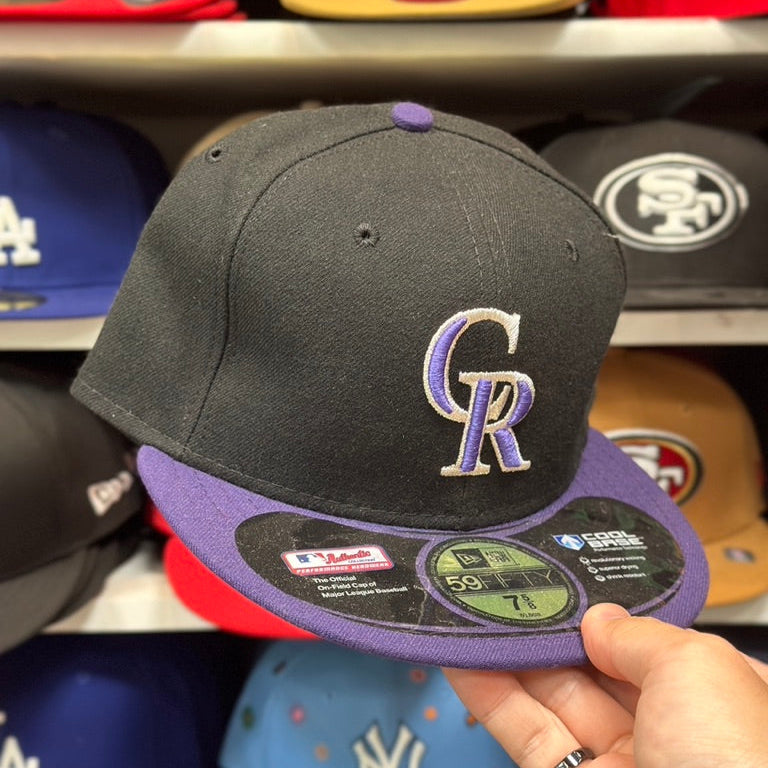 New Era Colorado Rockies 59FIFTY Fitted Hat | Black/Purple