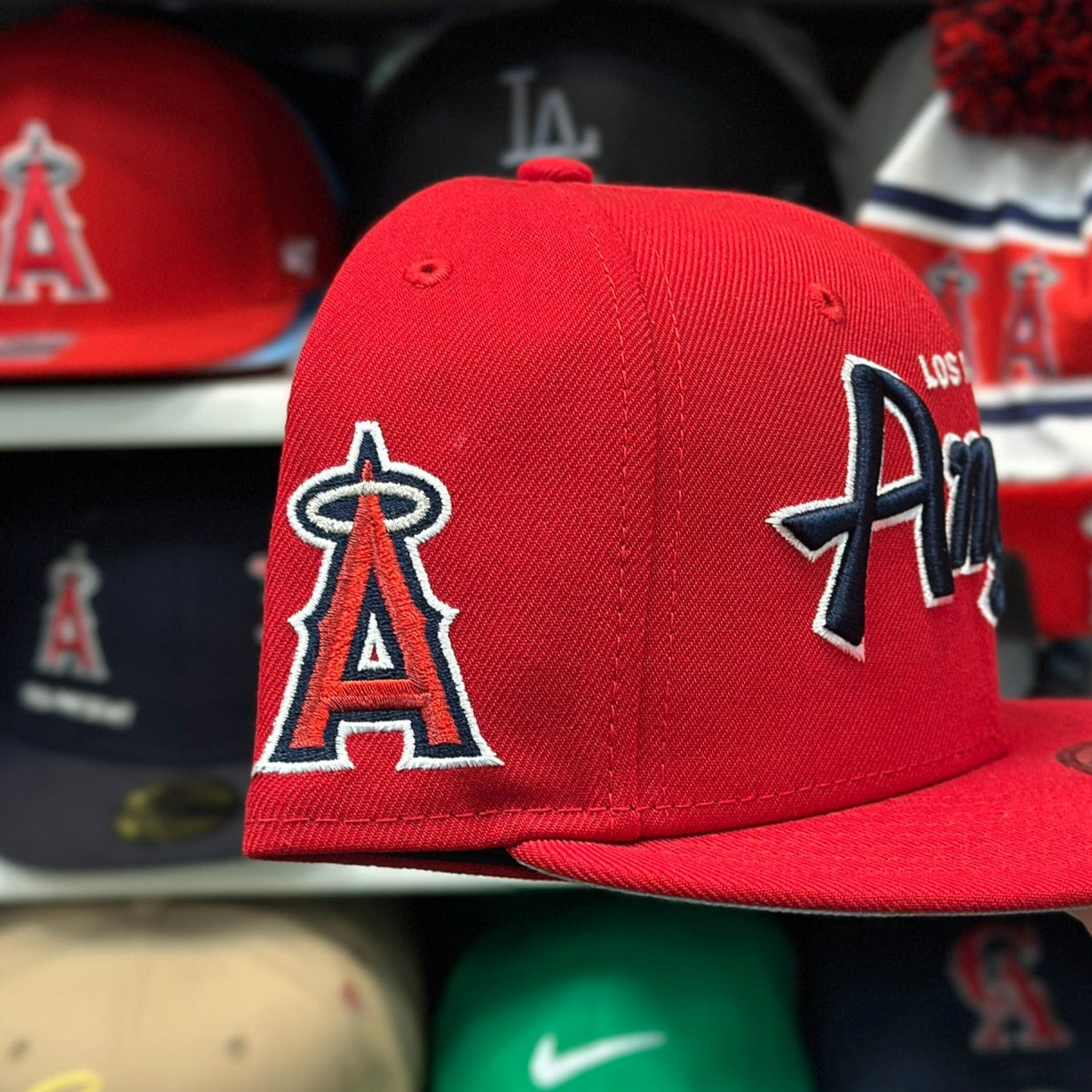 New Era Los Angeles Angels 'Script Logo' Red/Navy 9FIFTY Snapback