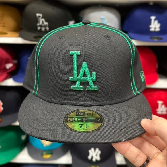 New Era 59FIFTY LA Dodgers MLB Vintage Green Accents Fitted Cap Black