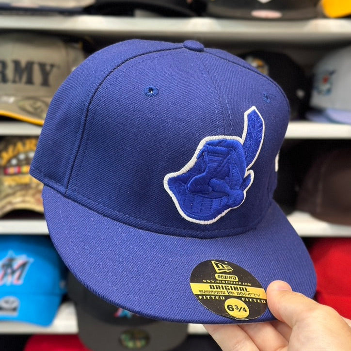 Cleveland Indians MLB Vintage Cap | New Era 59FIFTY Fitted Cap | Blue
