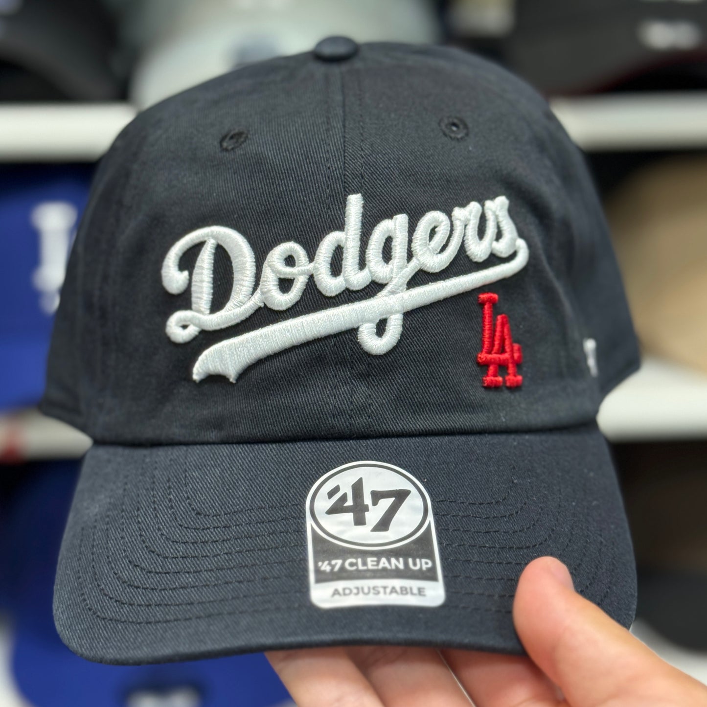 Los Angeles Dodgers Script Dad Cap '47 Brand Black