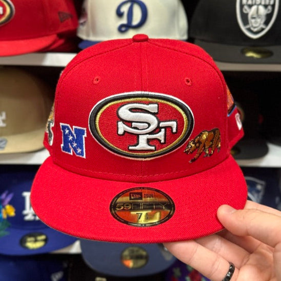 San Francisco 49ers NFL CA Themed Patch | New Era 59FIFTY Fitted Cap | Red