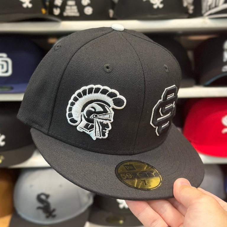New Era 59FIFTY USC Trojans NCAA Dual Logo Fitted Cap Black