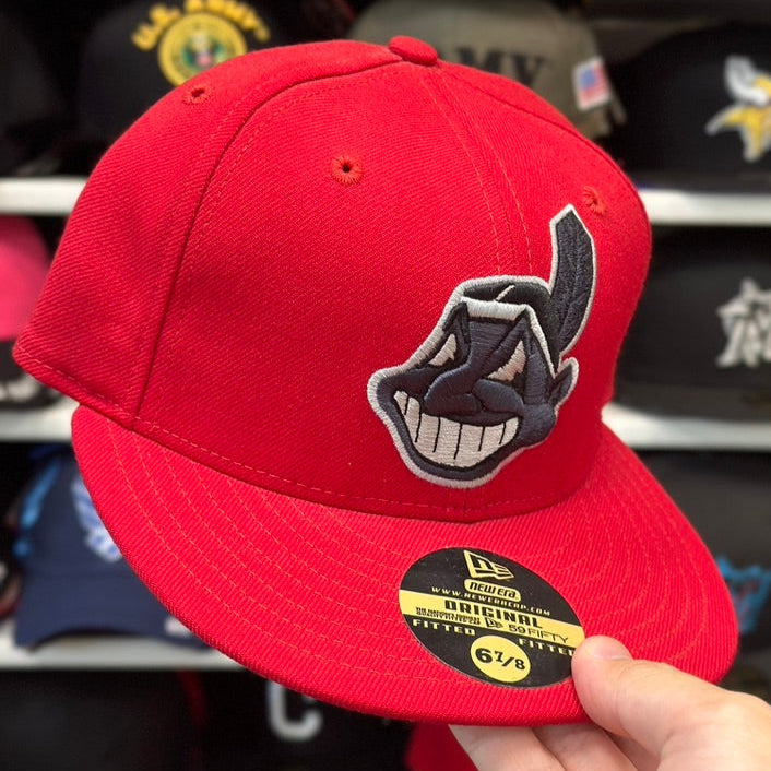 Cleveland Indians MLB Vintage Cap | New Era 59FIFTY Fitted Cap | Red
