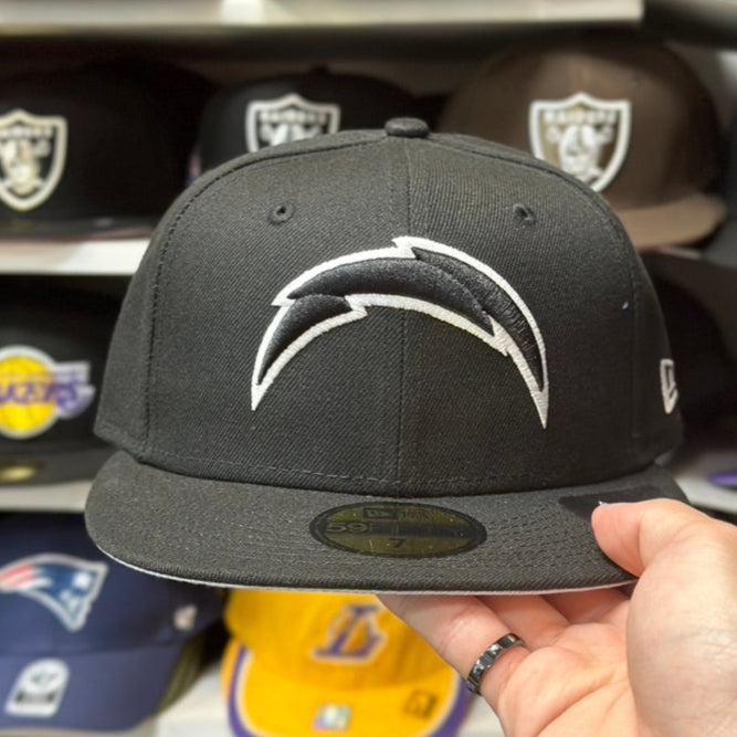 New Era 59FIFTY LA Chargers NFL Fitted Hat Sized Cap Black