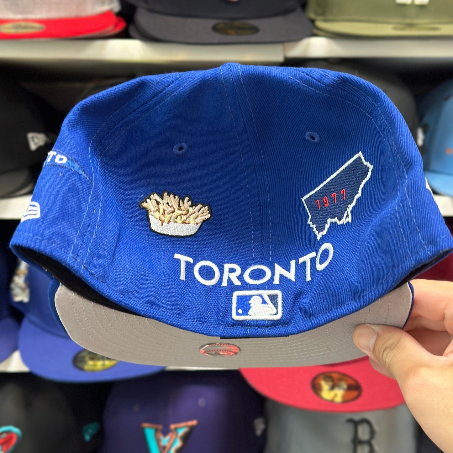 Toronto Blue Jays MLB Toronto Themed Patches | New Era 59FIFTY Fitted Cap | Blue