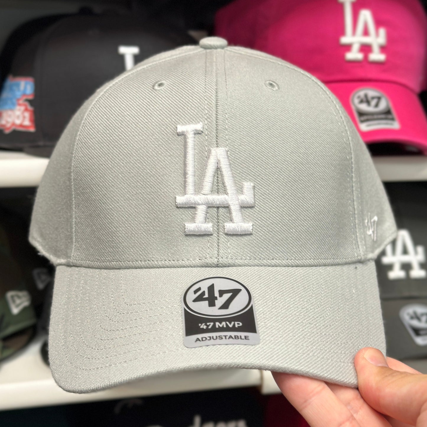 LA Dodgers MLB Ball Cap '47 Brand MVP Adjustable Curve Cap Color Options