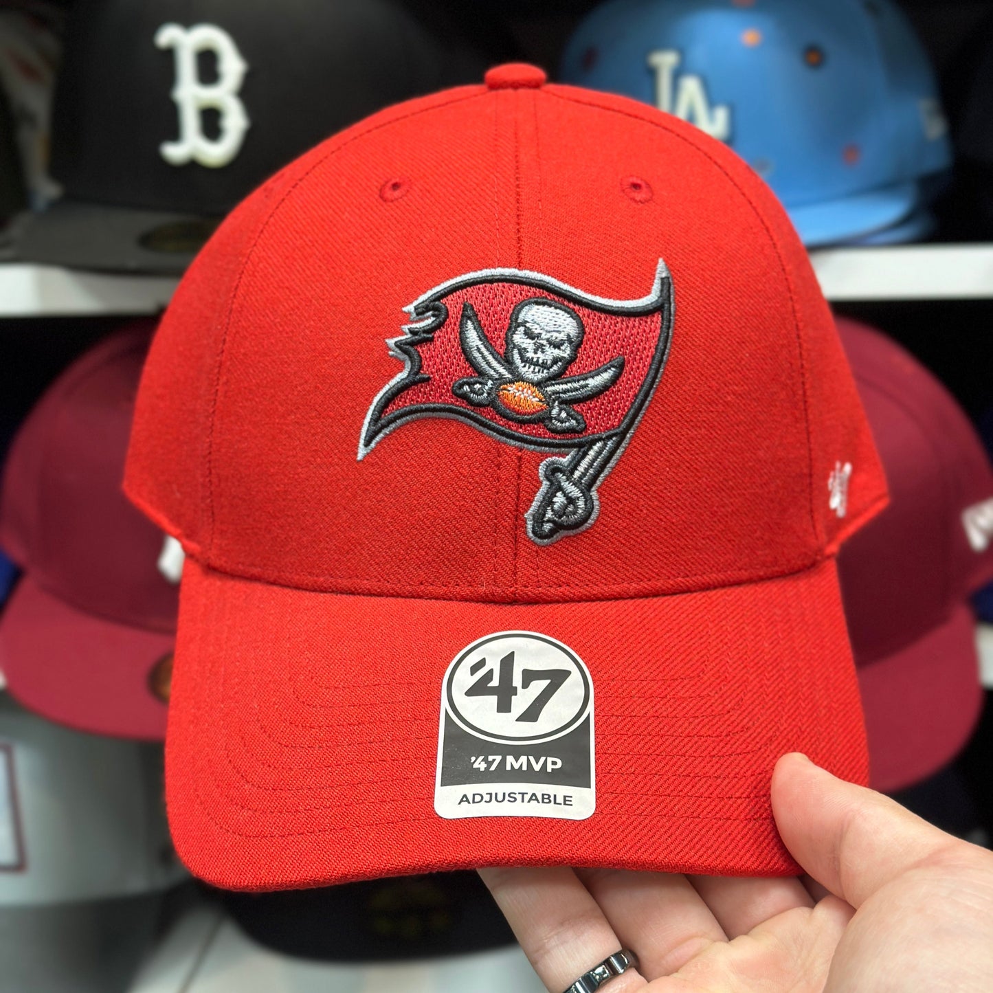 Tampa Bay Buccaneers Dad Cap '47 Brand Red