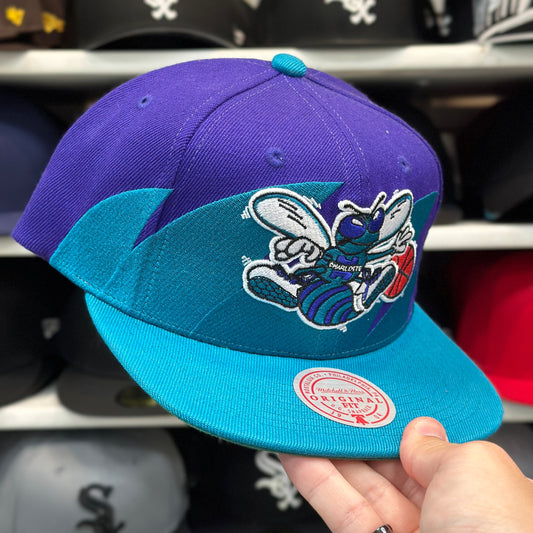 Charlotte Hornets Teal/Purple Vintage Mitchell & Ness Snapback