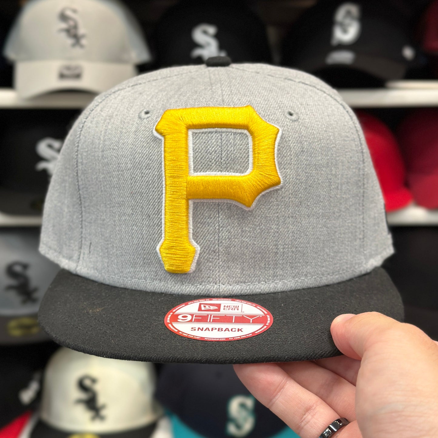 Pittsburgh Pirates NFL 'Large Logo' | Vintage New Era 9FIFTY Snapback | Silver/Black