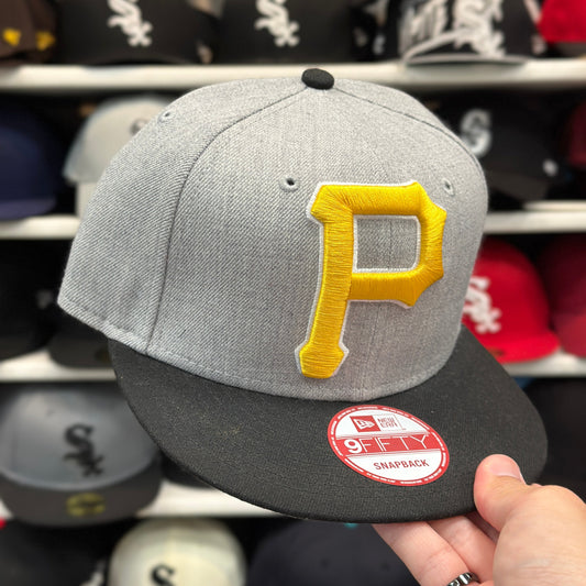 New Era Pittsburgh Pirates 'Large Logo' Silver/Black Vintage 9FIFTY Snapback