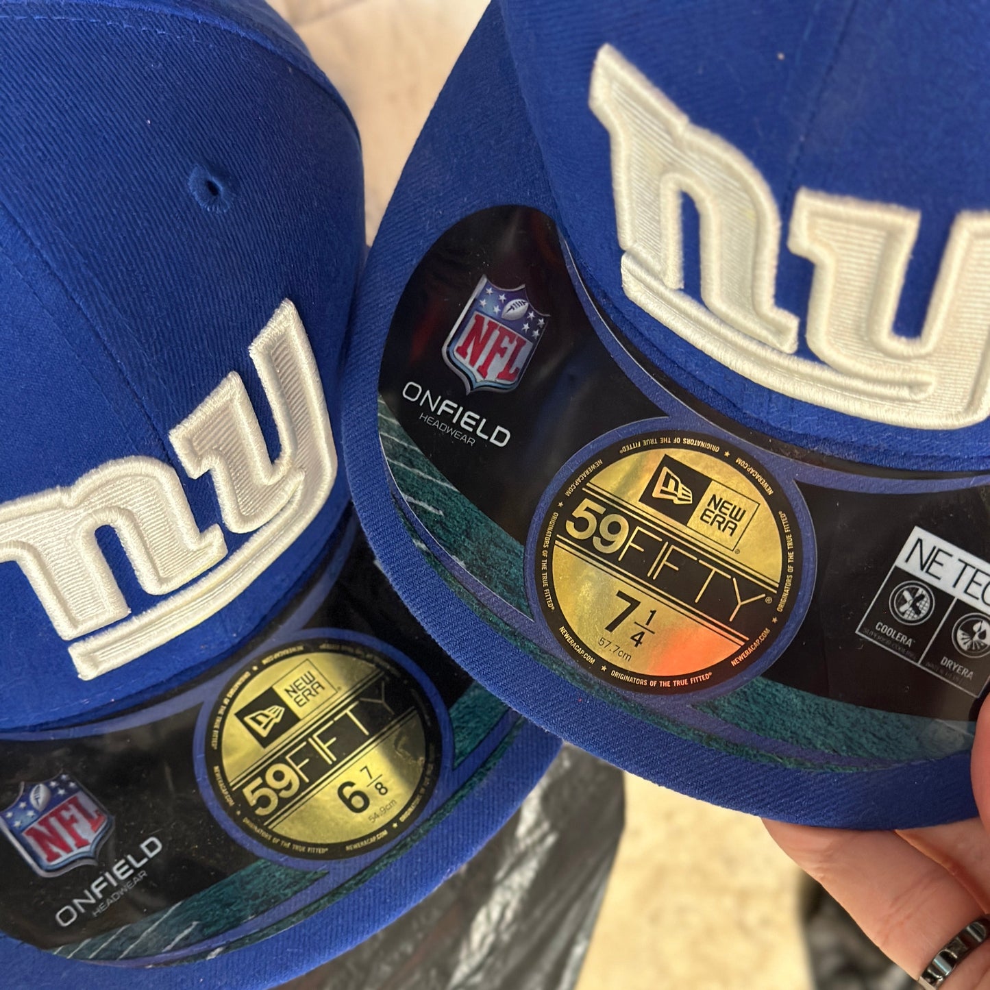 New Era 59FIFTY New York Giants NFL Vintage Fitted Hat Sized Cap Size 6 7/8 & 7 1/4