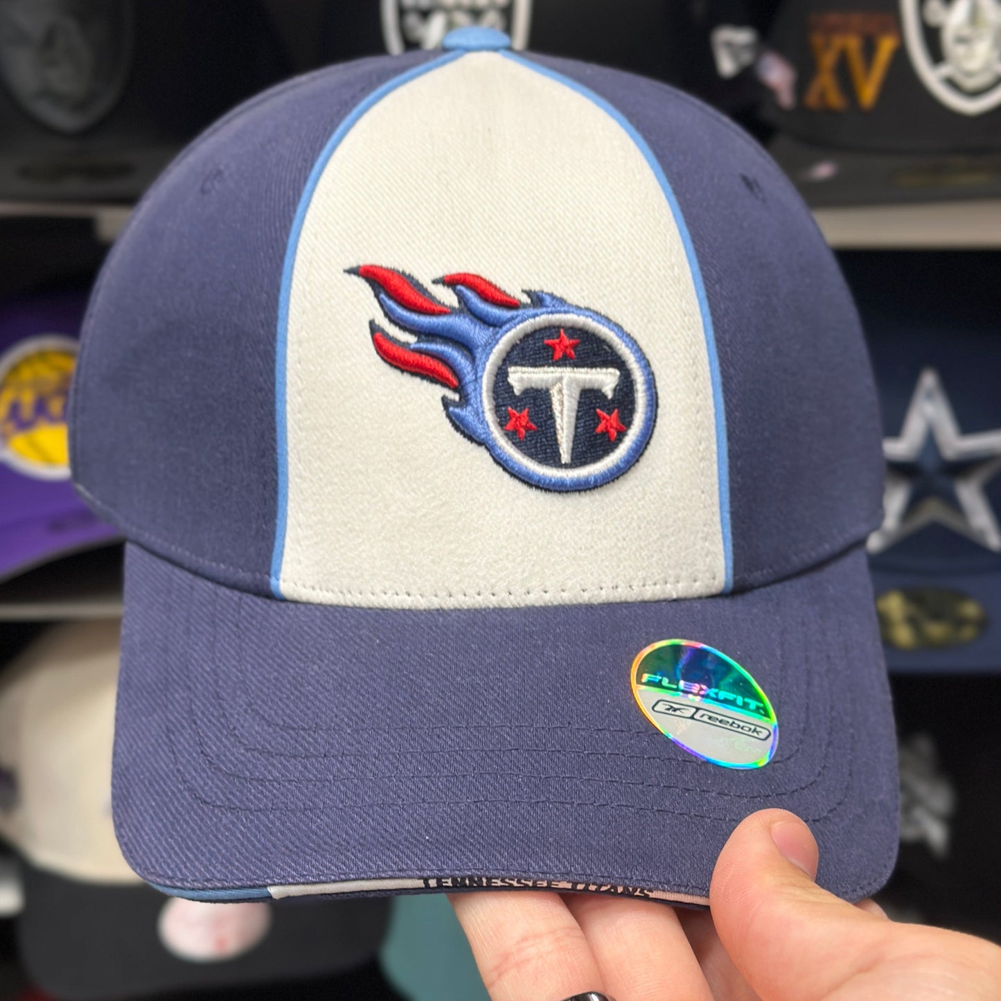 Tennessee Titans NFL Fitted Cap | Vintage Reebok Flexfit | Blue/White