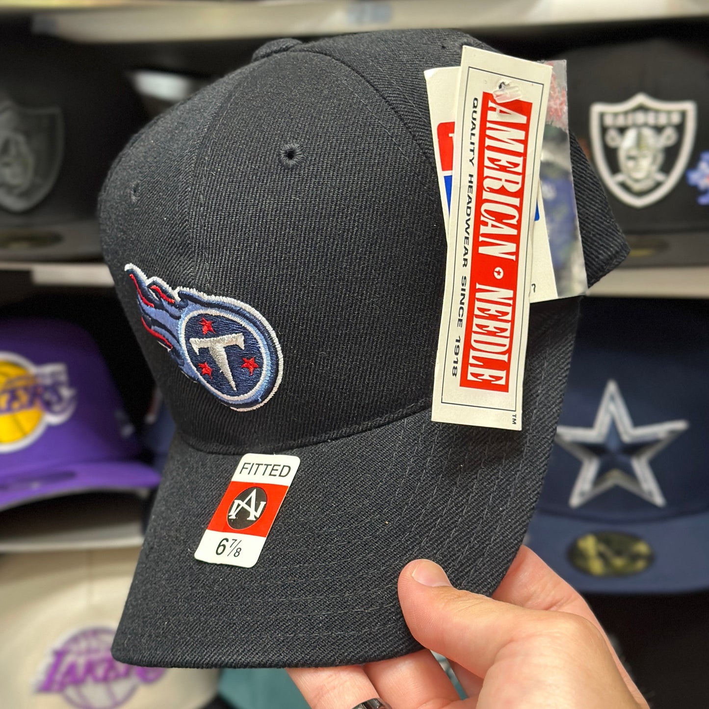 Tennessee Titans NFL Vintage Fitted Hat | American Needle Sized Cap | Size 6 7/8