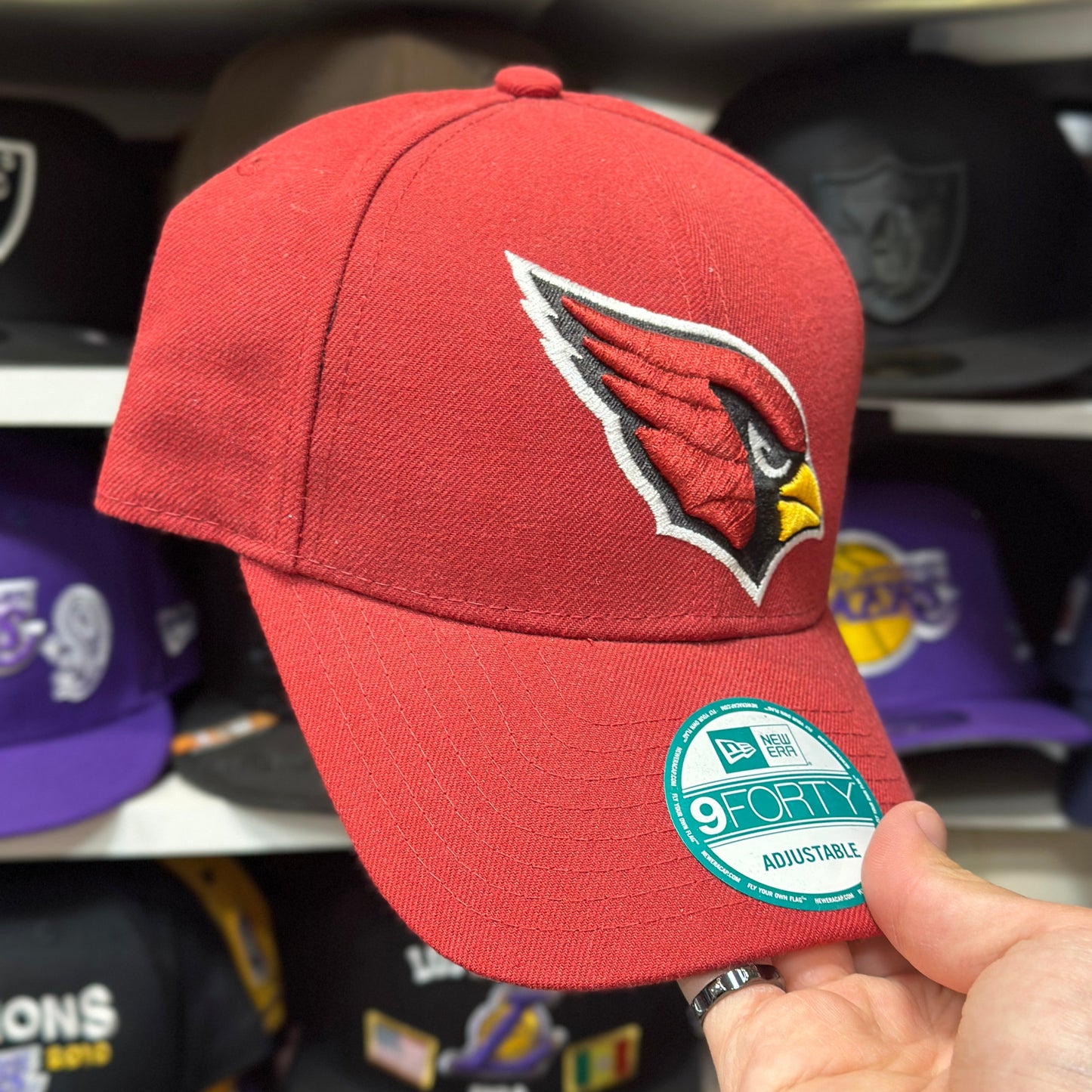Arizona Cardinals NFL Ball Cap | New Era 9FORTY Adjustable Velcro Strap | Red