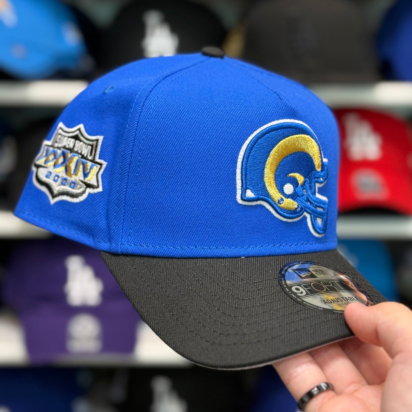 New Era Los Angeles Rams 'Super Bowl XXXIV' A-Frame Blue 9FORTY Snapback