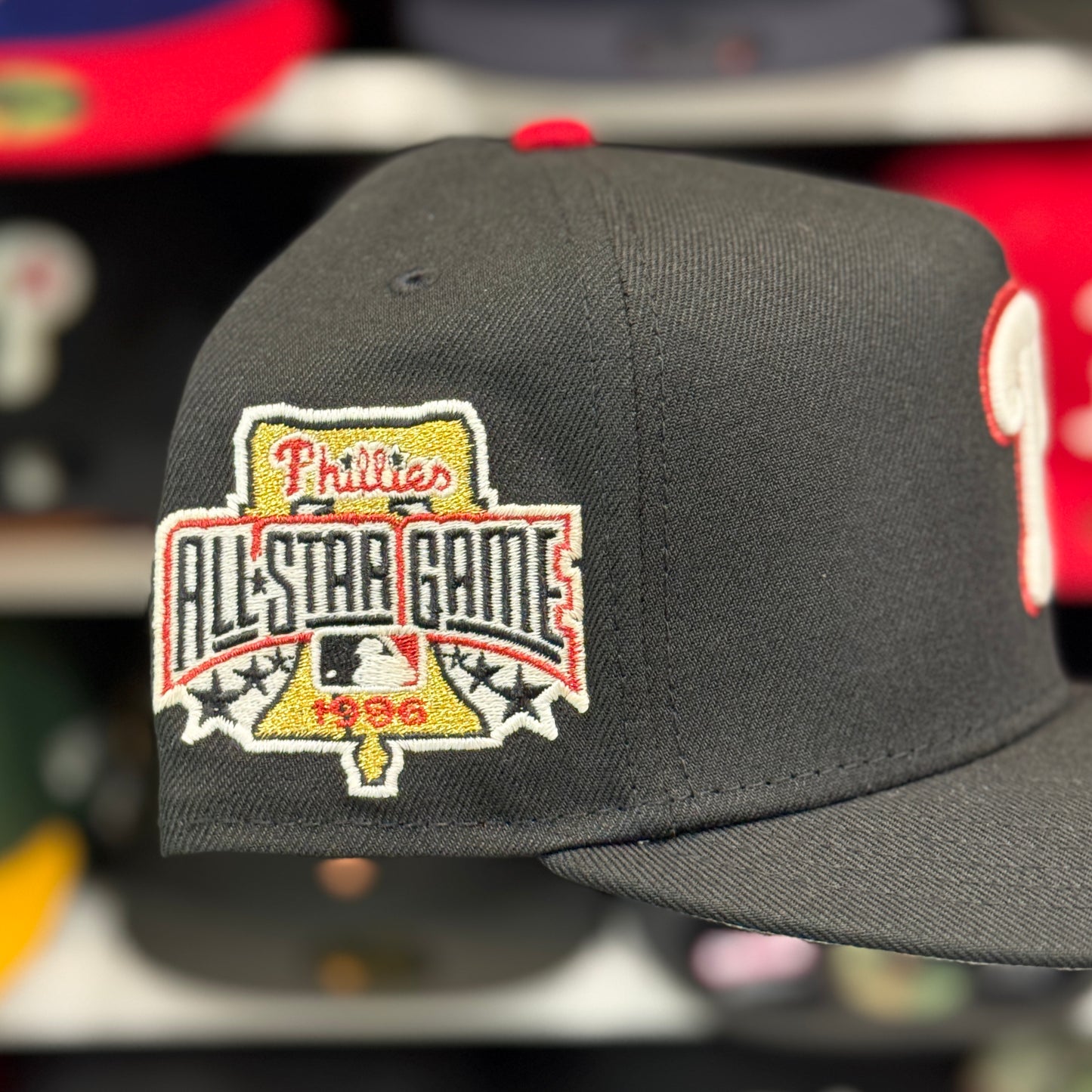 New Era Philadelphia Phillies 'All Star Game' A-Frame Black/Red Chrome 9FIFTY Snapback | Glow in the Dark