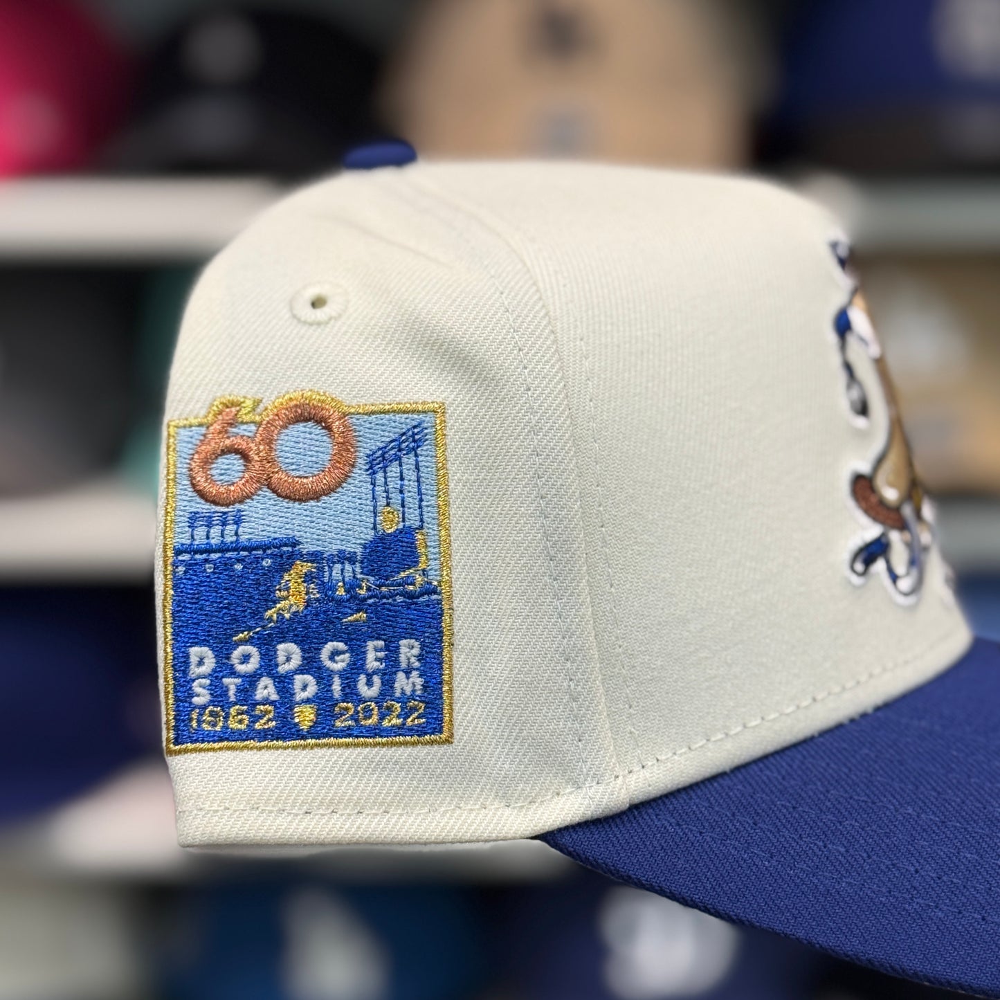 New Era Los Angeles Dodgers '60th Anniversary Hot Dog' A-Frame Creme/Blue 9FORTY Snapback