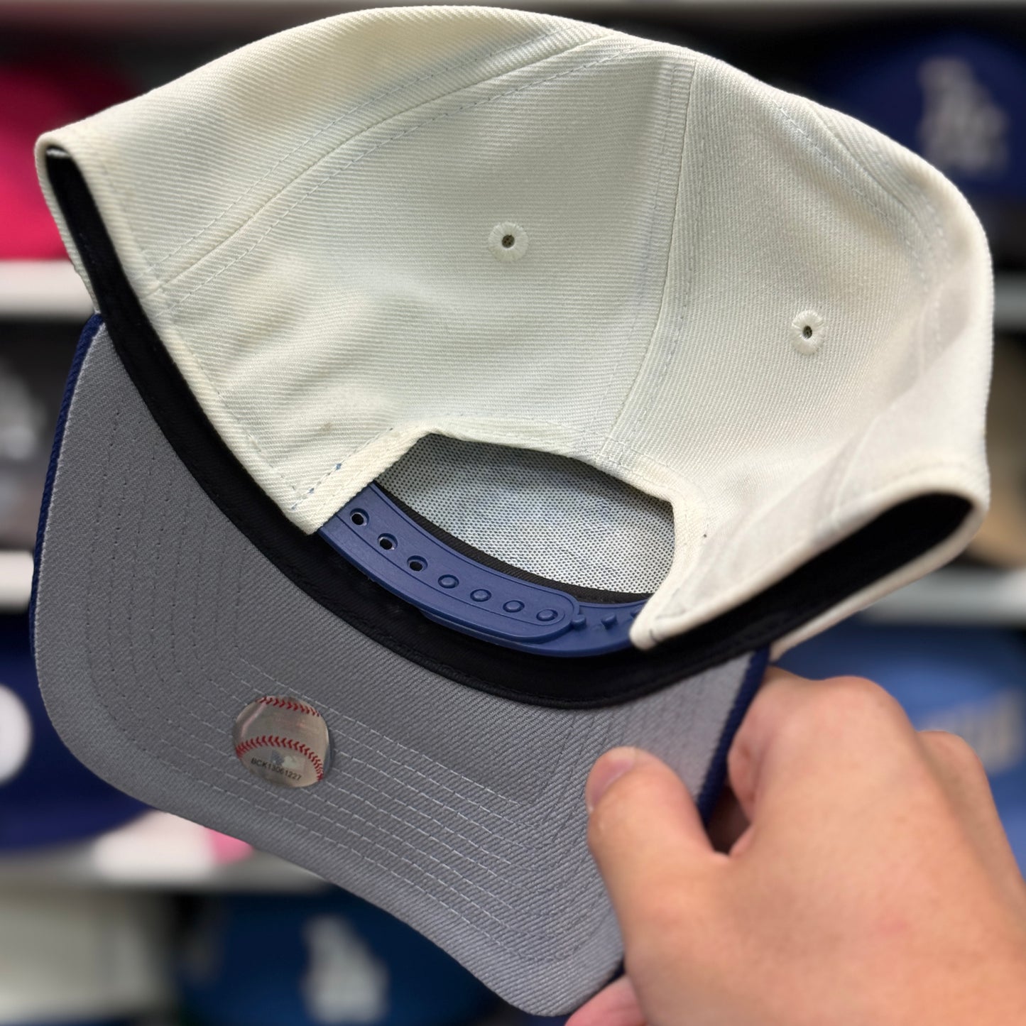 New Era Los Angeles Dodgers '60th Anniversary Hot Dog' A-Frame Creme/Blue 9FORTY Snapback