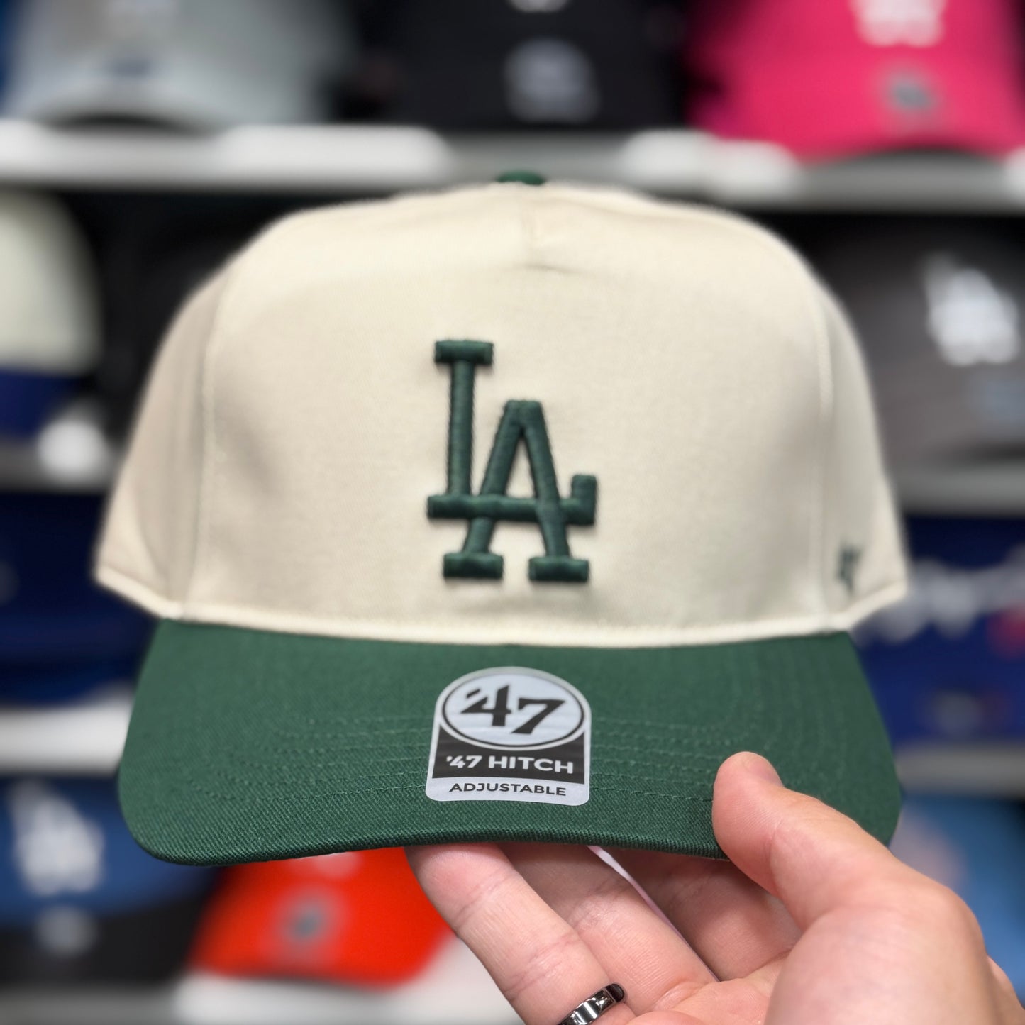 Los Angeles Dodgers A-Frame '47 Brand Snapback Creme/Green