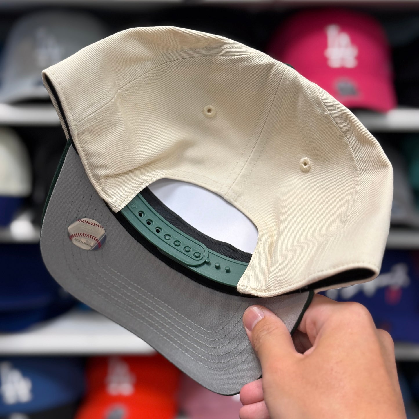 Los Angeles Dodgers A-Frame '47 Brand Snapback Creme/Green
