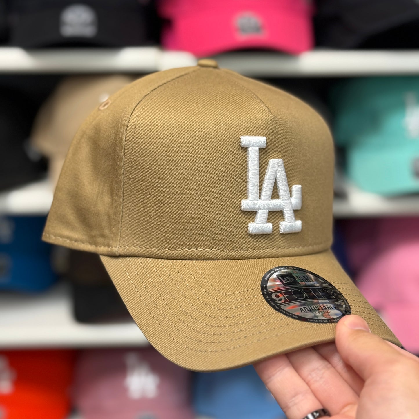 New Era Los Angeles Dodgers A-Frame 9FORTY Snapback Tan