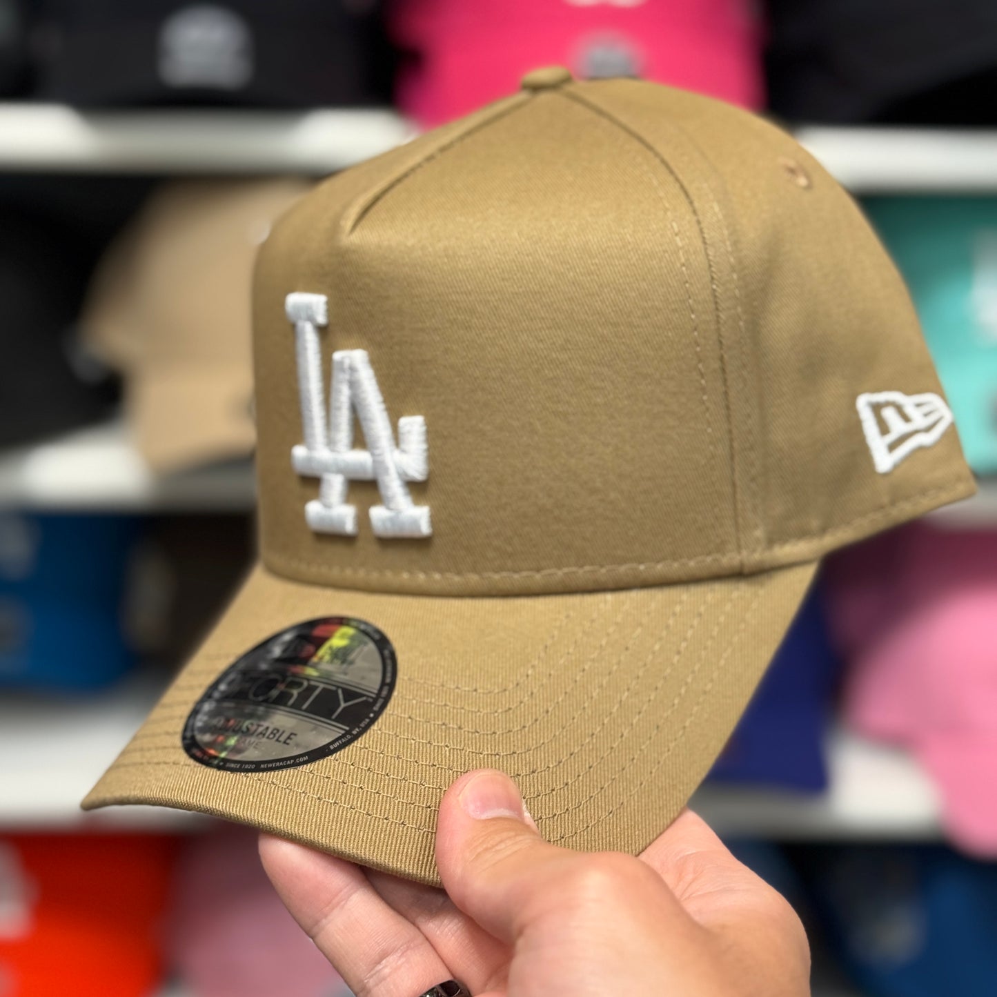 New Era Los Angeles Dodgers A-Frame 9FORTY Snapback Tan