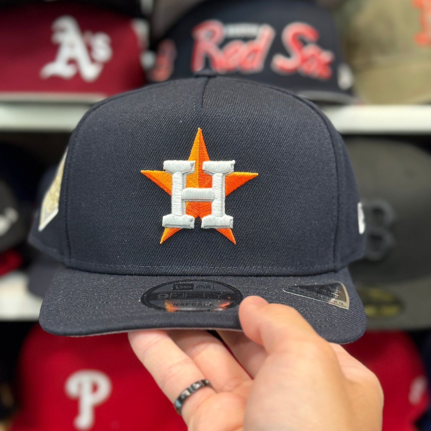 New Era Houston Astros 'World Series' A-Frame 9FIFTY Snapback Navy