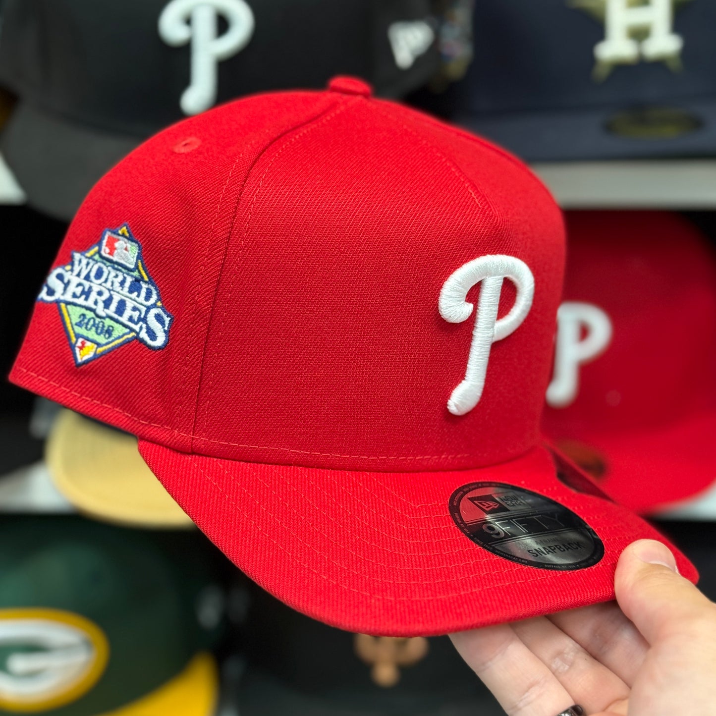 New Era Philadelphia Phillies '2008 World Series' A-Frame 9FIFTY Snapback Red