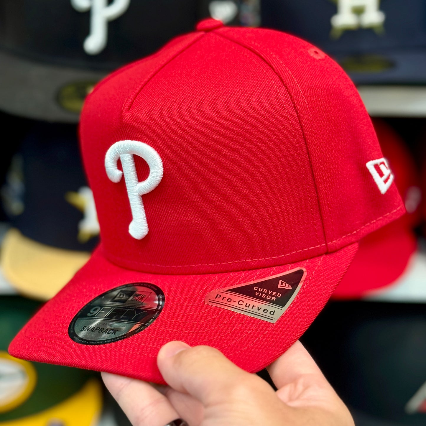 New Era Philadelphia Phillies '2008 World Series' A-Frame 9FIFTY Snapback Red