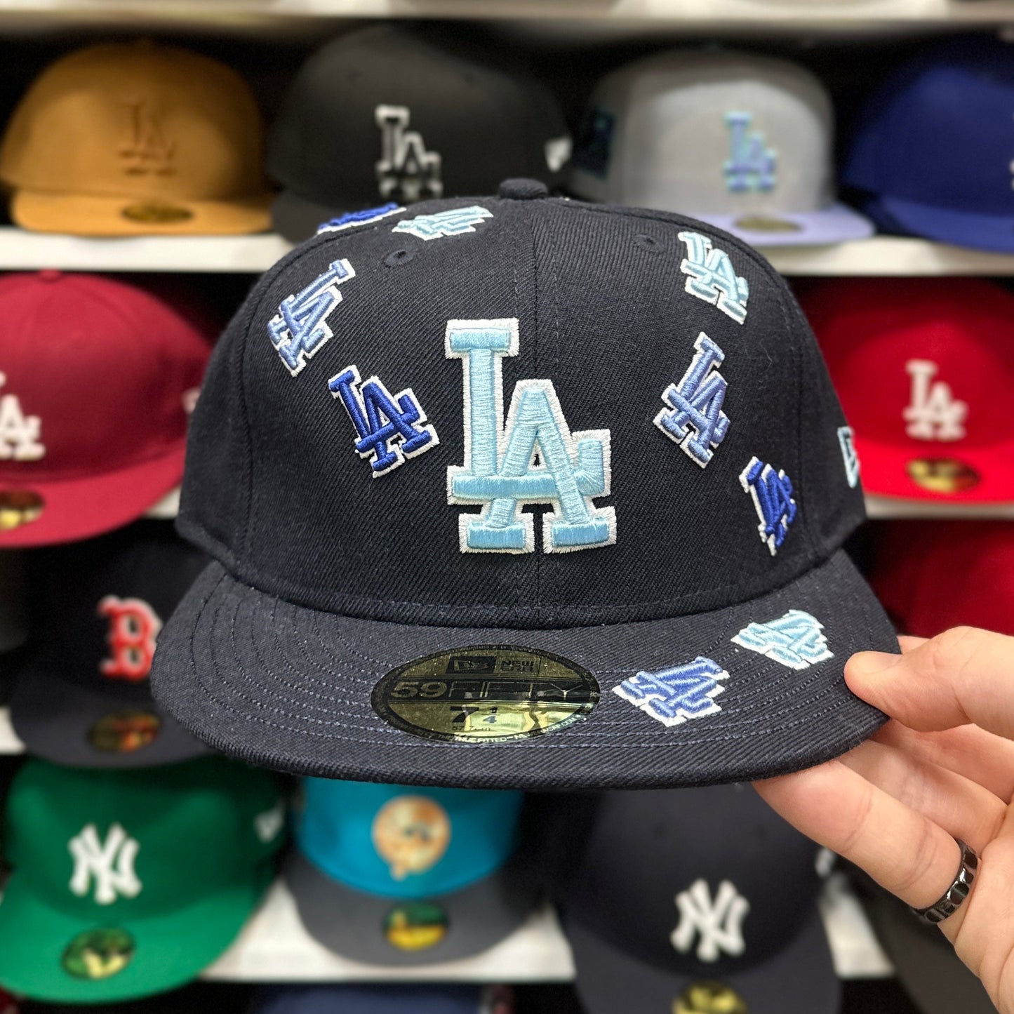 New Era 59FIFTY LA Dodgers MLB Vintage Blue Burst Fitted Black