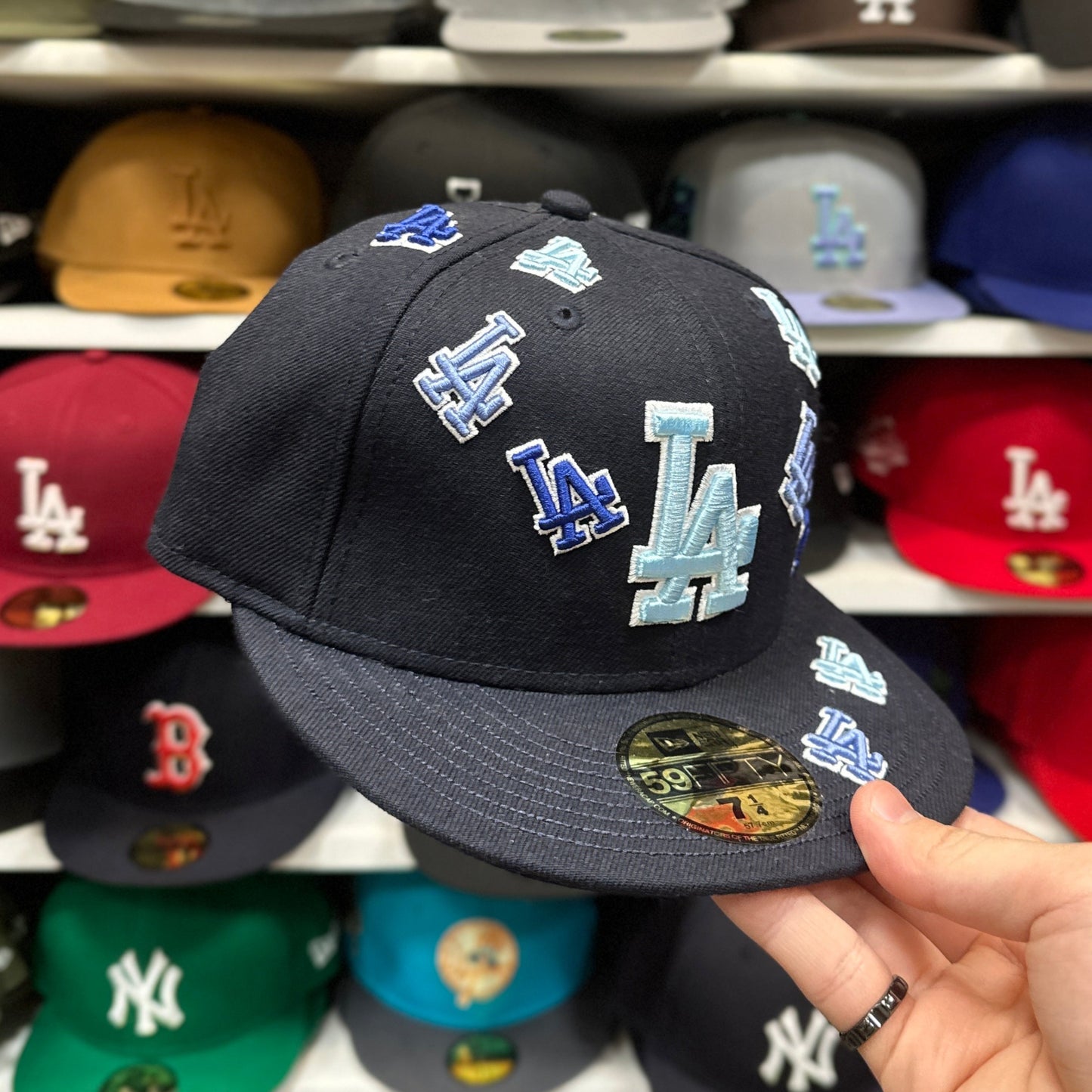 New Era 59FIFTY LA Dodgers MLB Vintage Blue Burst Fitted Black