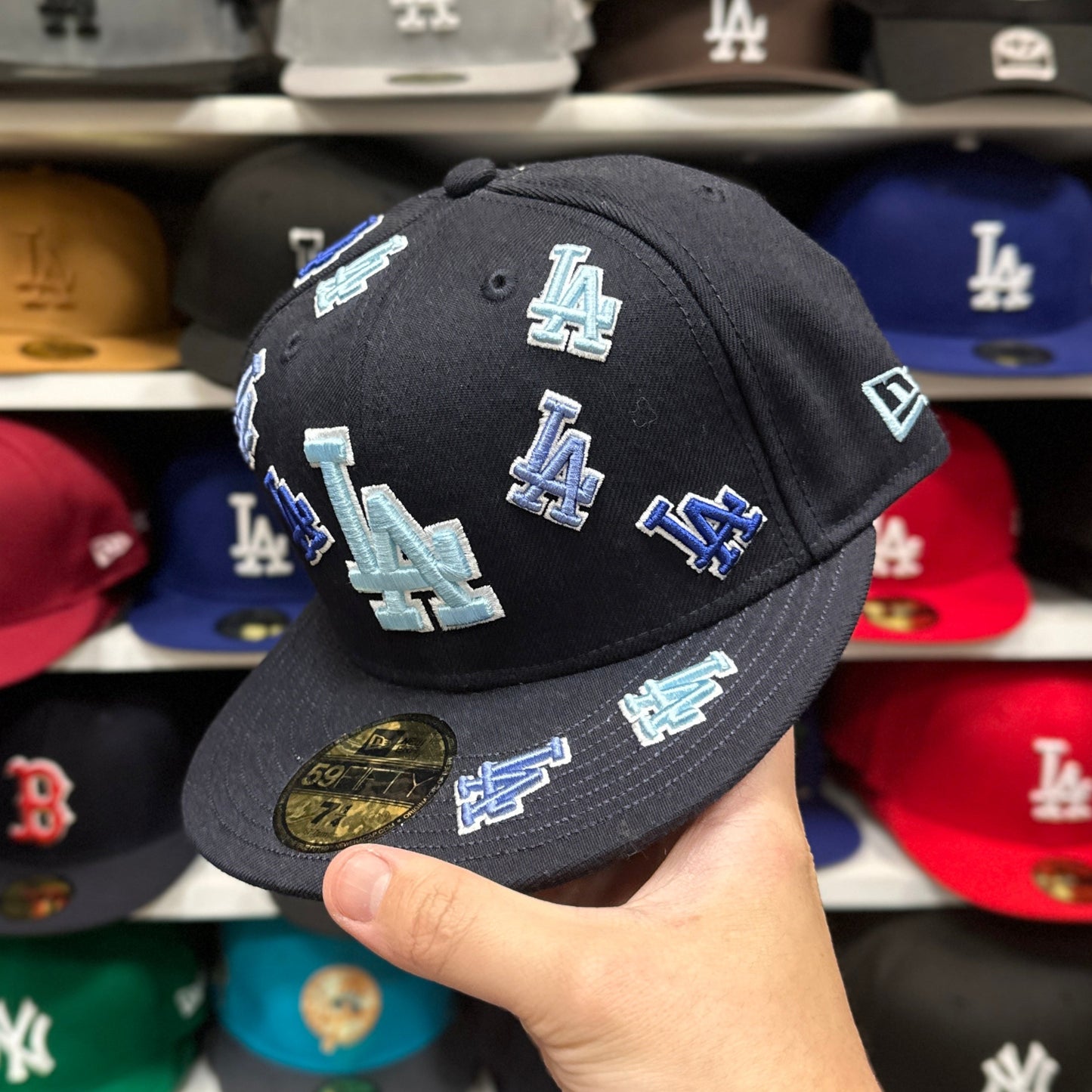 New Era 59FIFTY LA Dodgers MLB Vintage Blue Burst Fitted Black