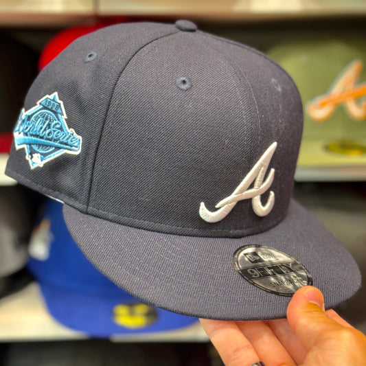 New Era Atlanta Braves 'World Series' Navy/Blue Paisley 9FIFTY Snapback