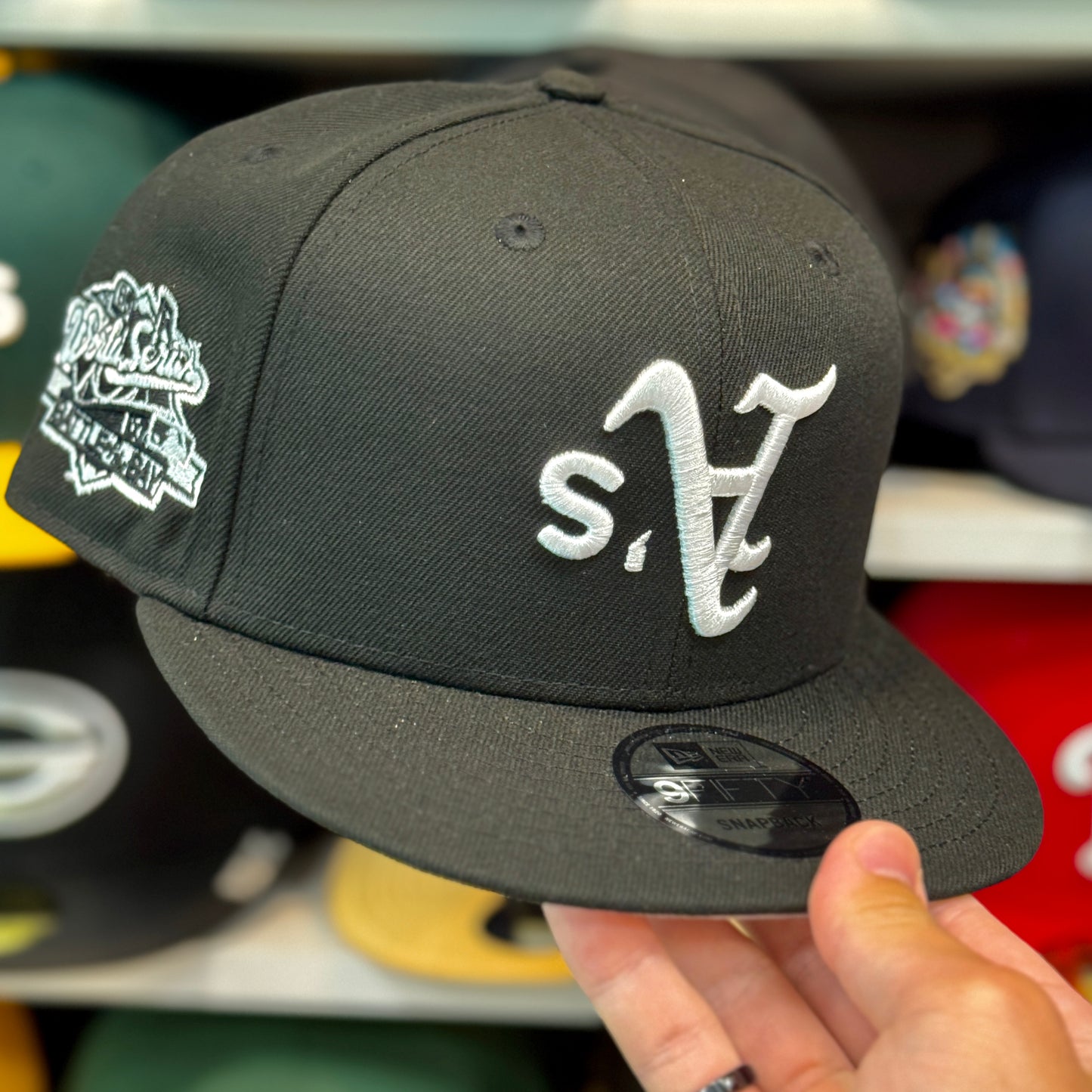 New Era Oakland Athletics Upside Down 'World Series' 9FIFTY Snapback Black
