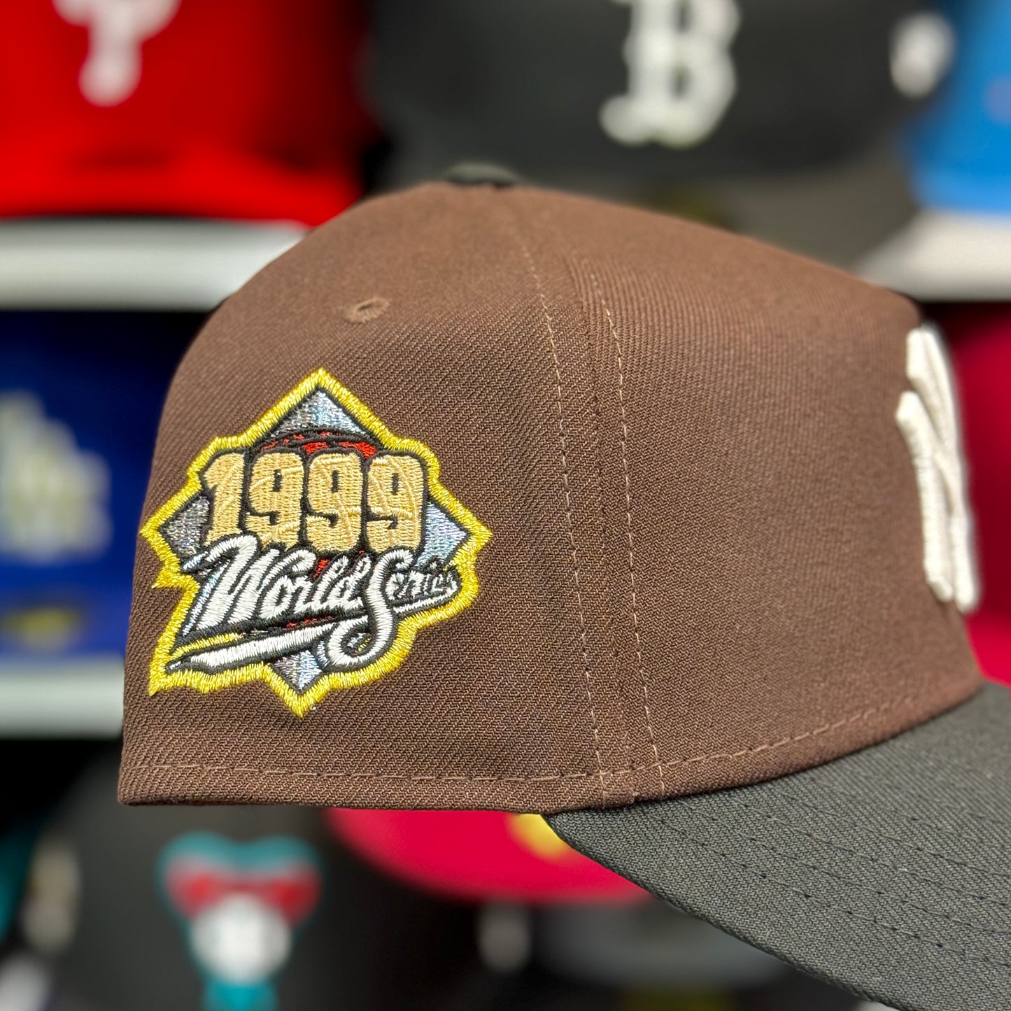 New Era A-Frame New York Yankees Two-Tone '1999 World Series' 9FORTY Snapback Brown/Black