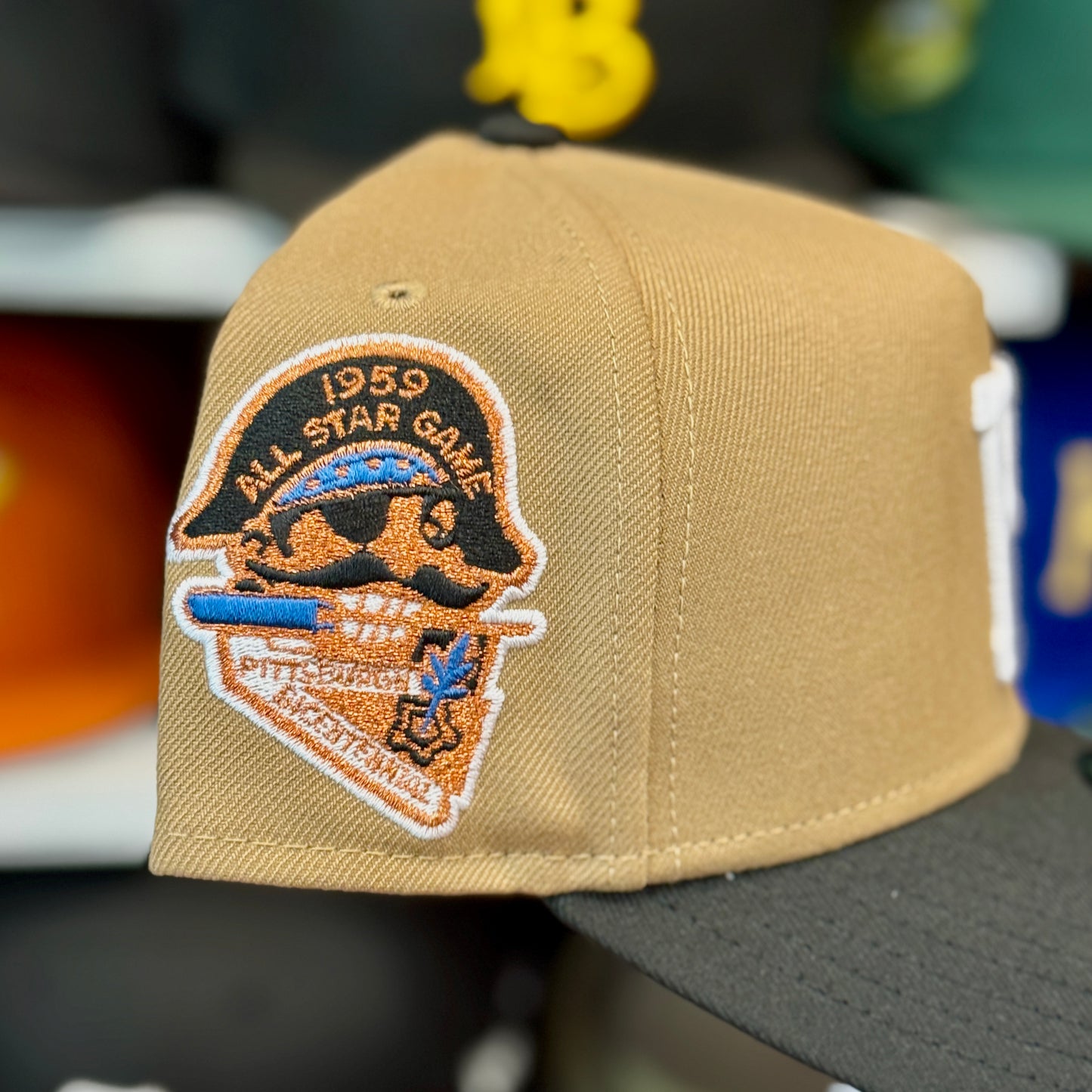 New Era Pittsburgh Pirates 'All Star Game' A-Frame 9FORTY Snapback Tan/Black