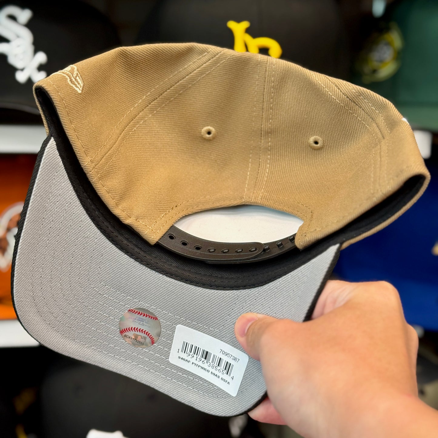 New Era Pittsburgh Pirates 'All Star Game' A-Frame 9FORTY Snapback Tan/Black