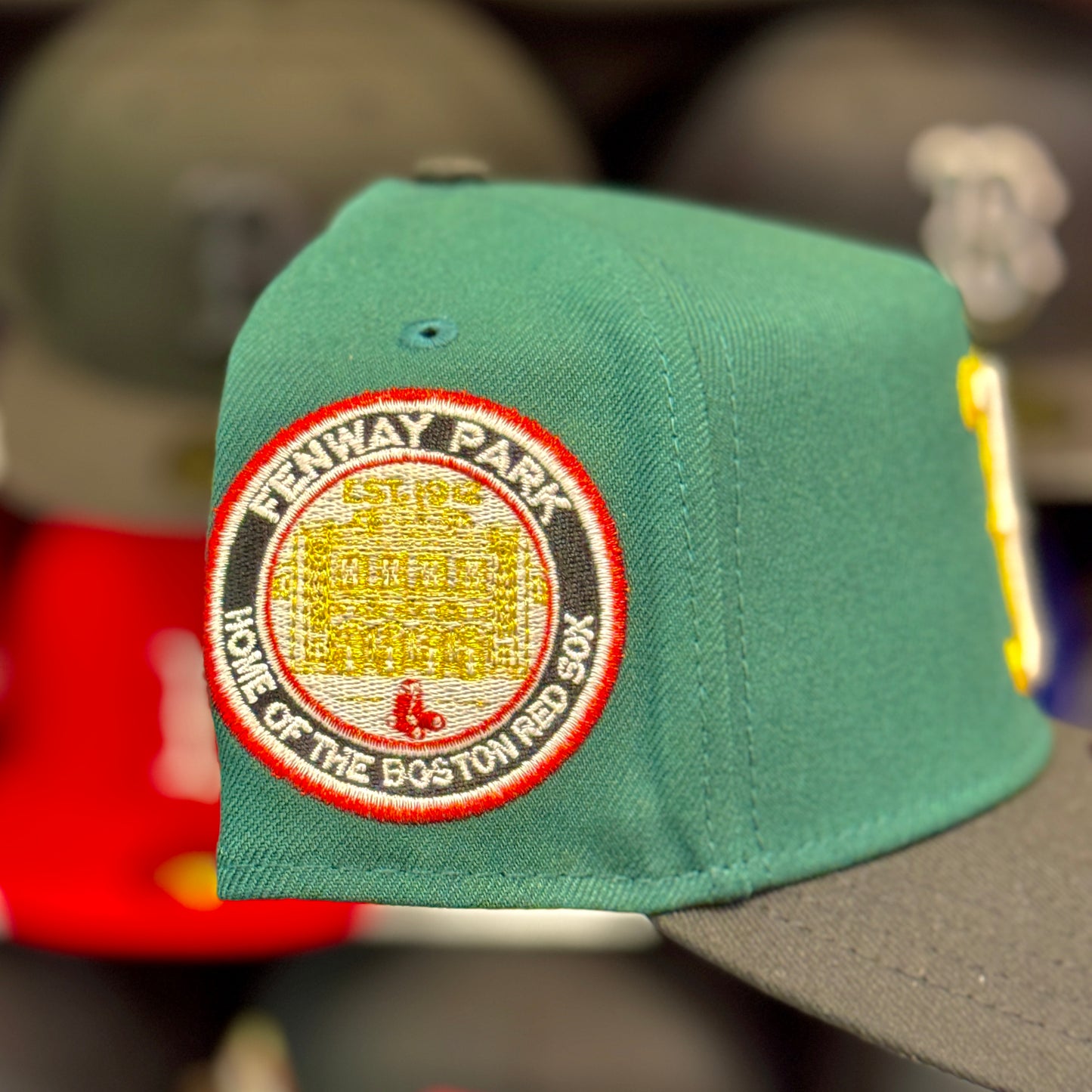 New Era Boston Red Sox 'Fenway Park' A-Frame 9FORTY Snapback Forest Green