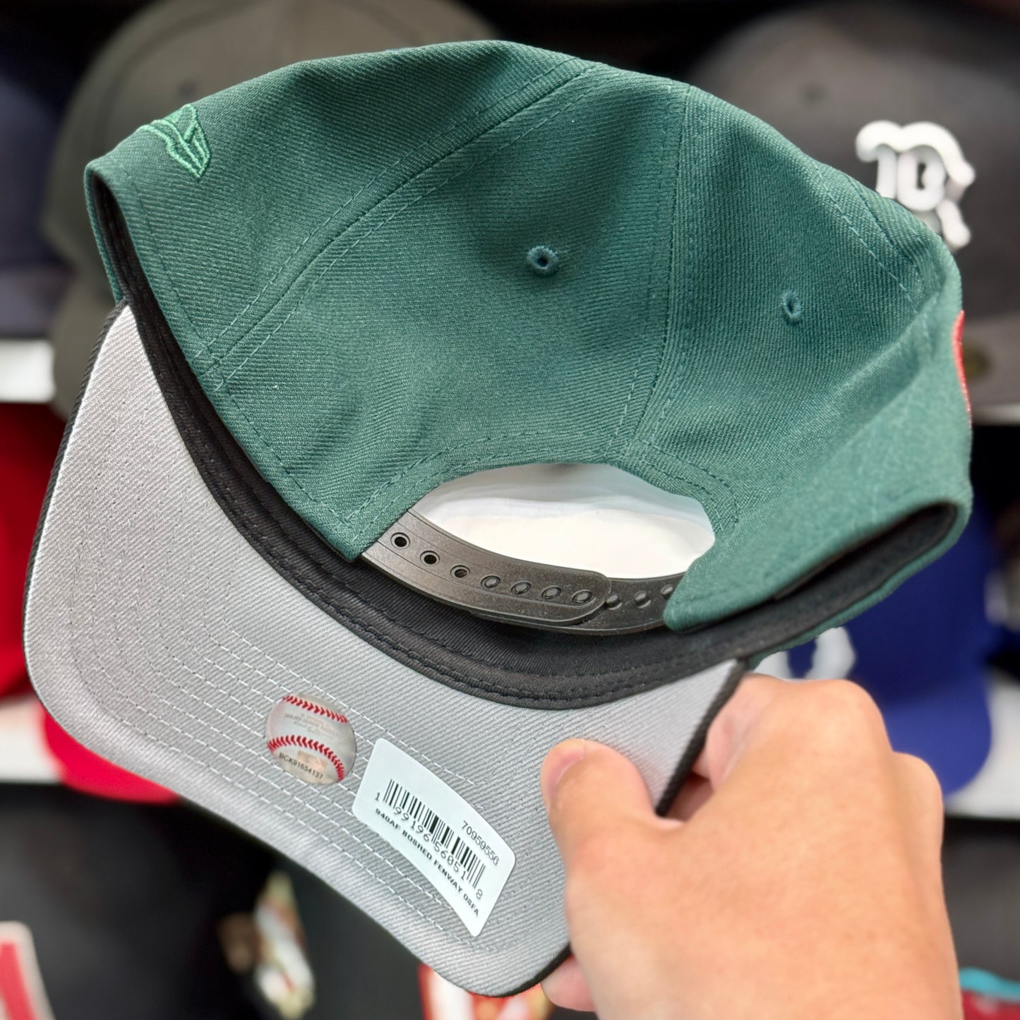 New Era Boston Red Sox 'Fenway Park' A-Frame 9FORTY Snapback Forest Green