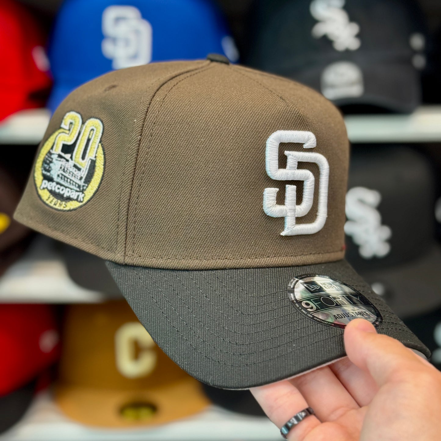 New Era San Diego Padres '20th Anniversary' A-Frame 9FORTY Snapback Brown/Black