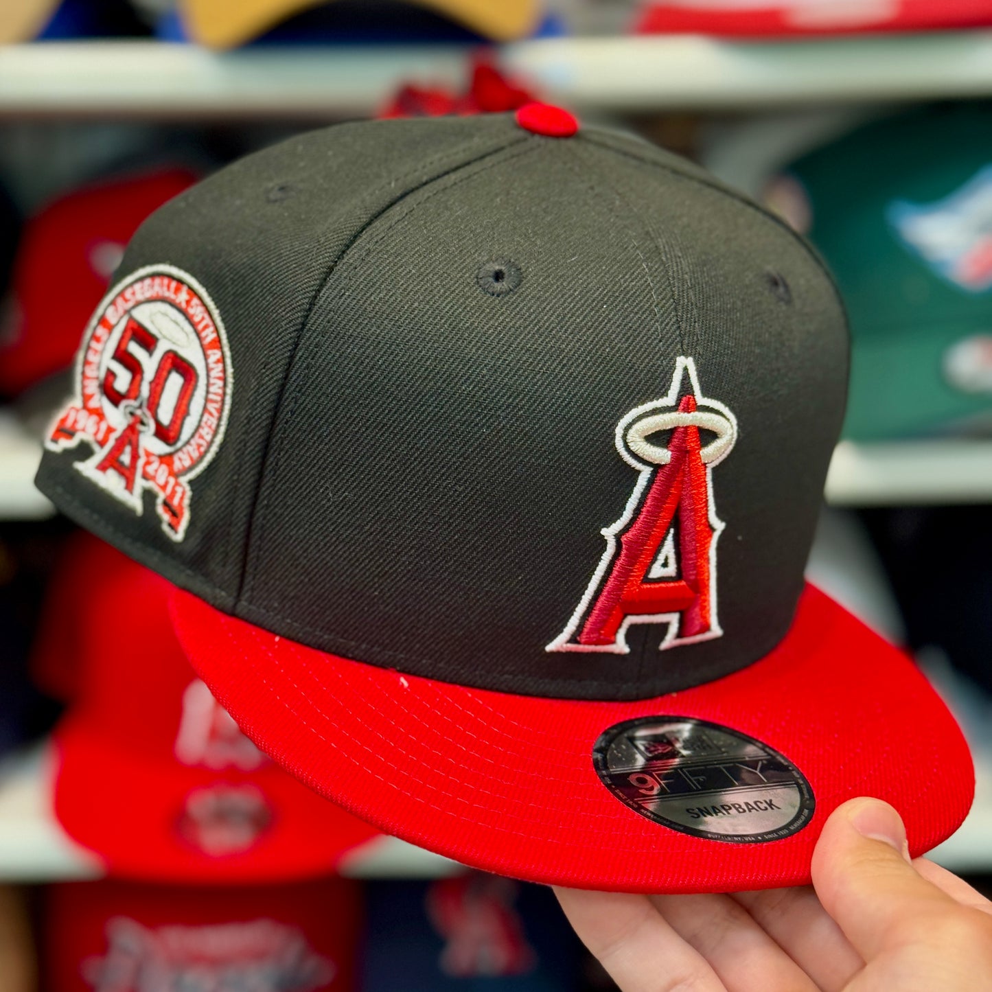 New Era Los Angeles Angels '50th Anniversary' 9FIFTY Snapback Black/Red