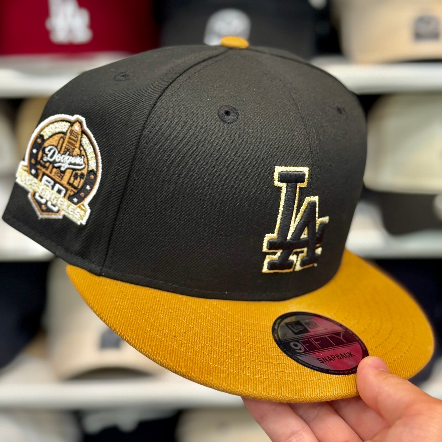 New Era Los Angeles Dodgers Two Tone '60th Anniversary' 9FIFTY Snapback Black/Gold