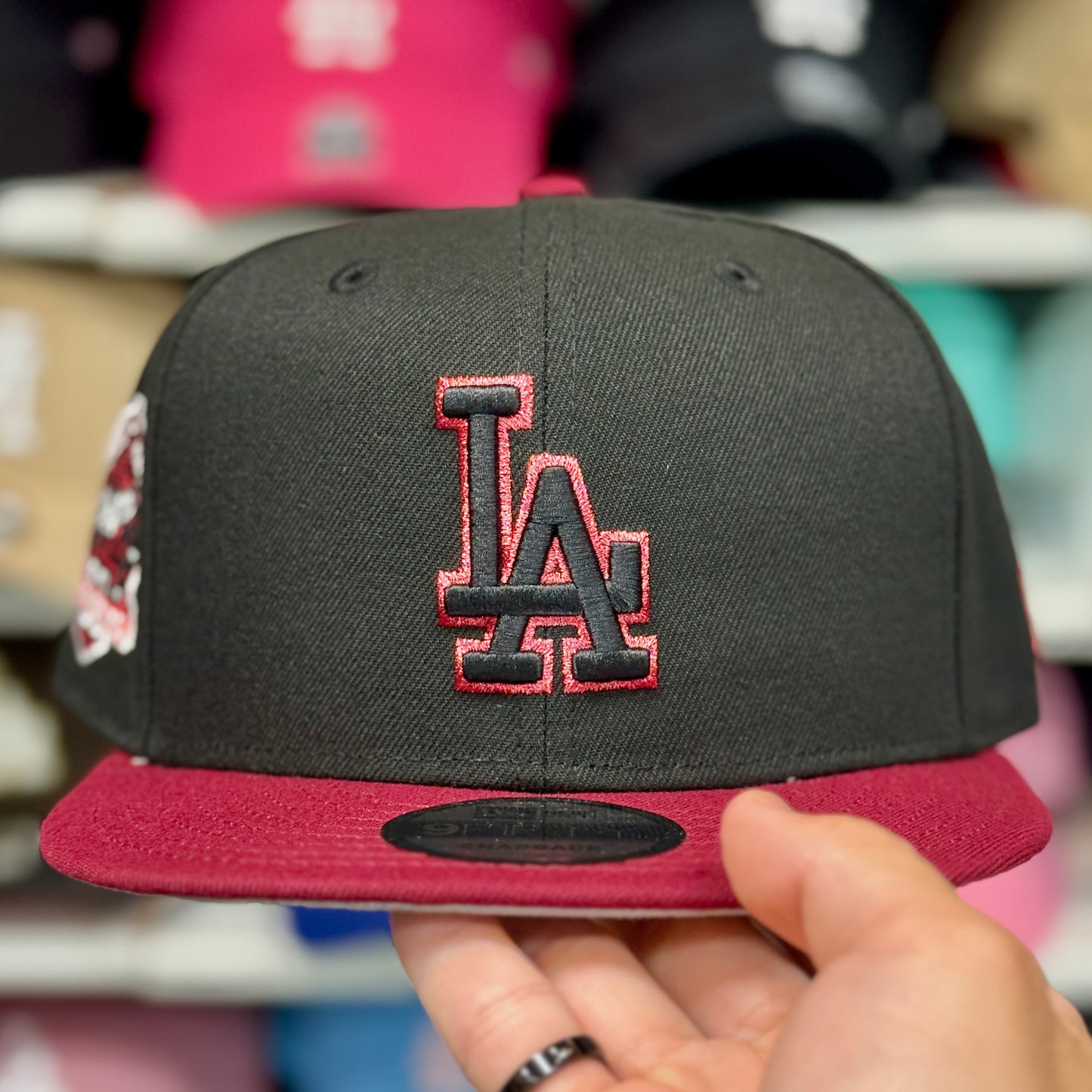 New Era Los Angeles Dodgers Two Tone '60th Anniversary' 9FIFTY Snapback Black/Maroon