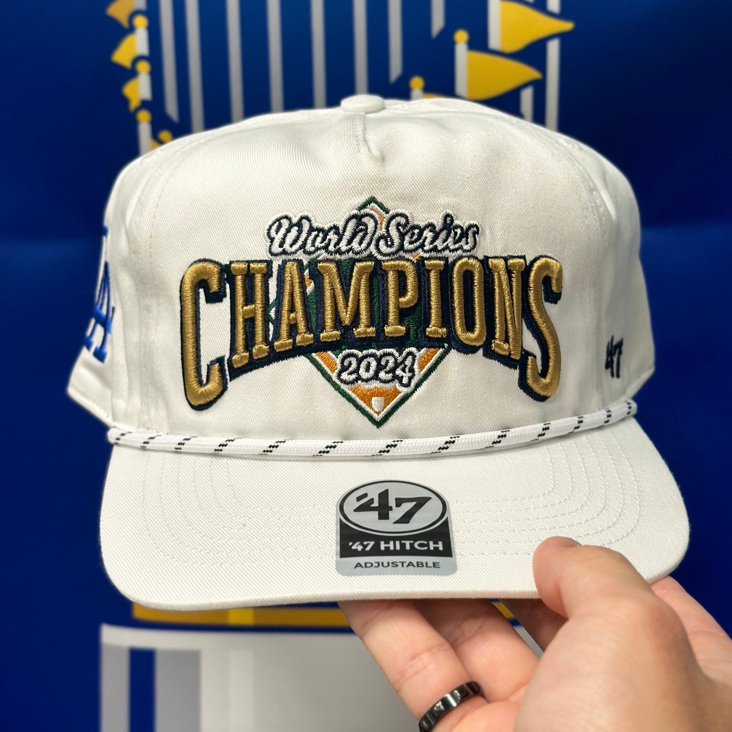 LA Dodgers 2024 World Series Champions Snapback '47 Brand White