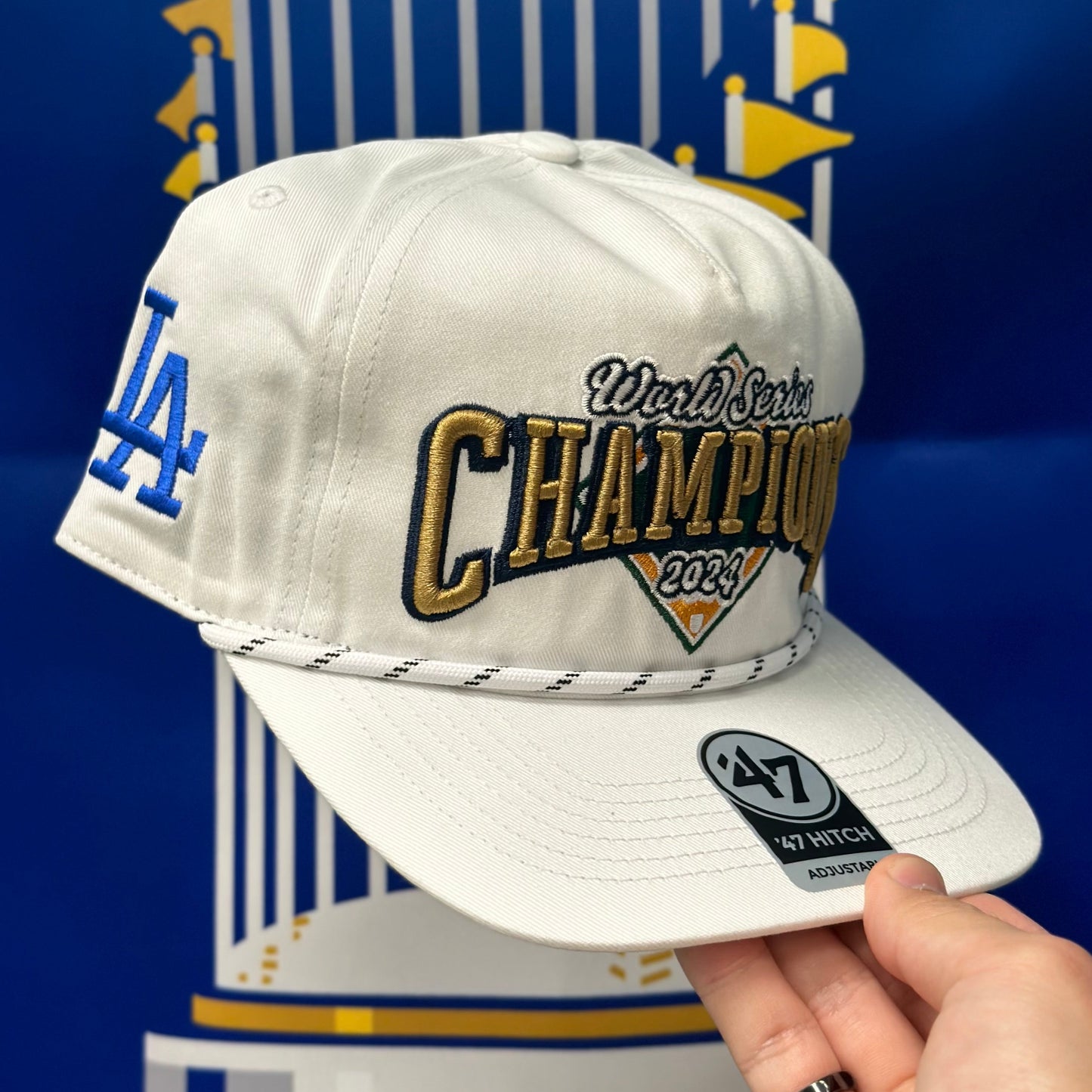 LA Dodgers 2024 World Series Champions Snapback '47 Brand White