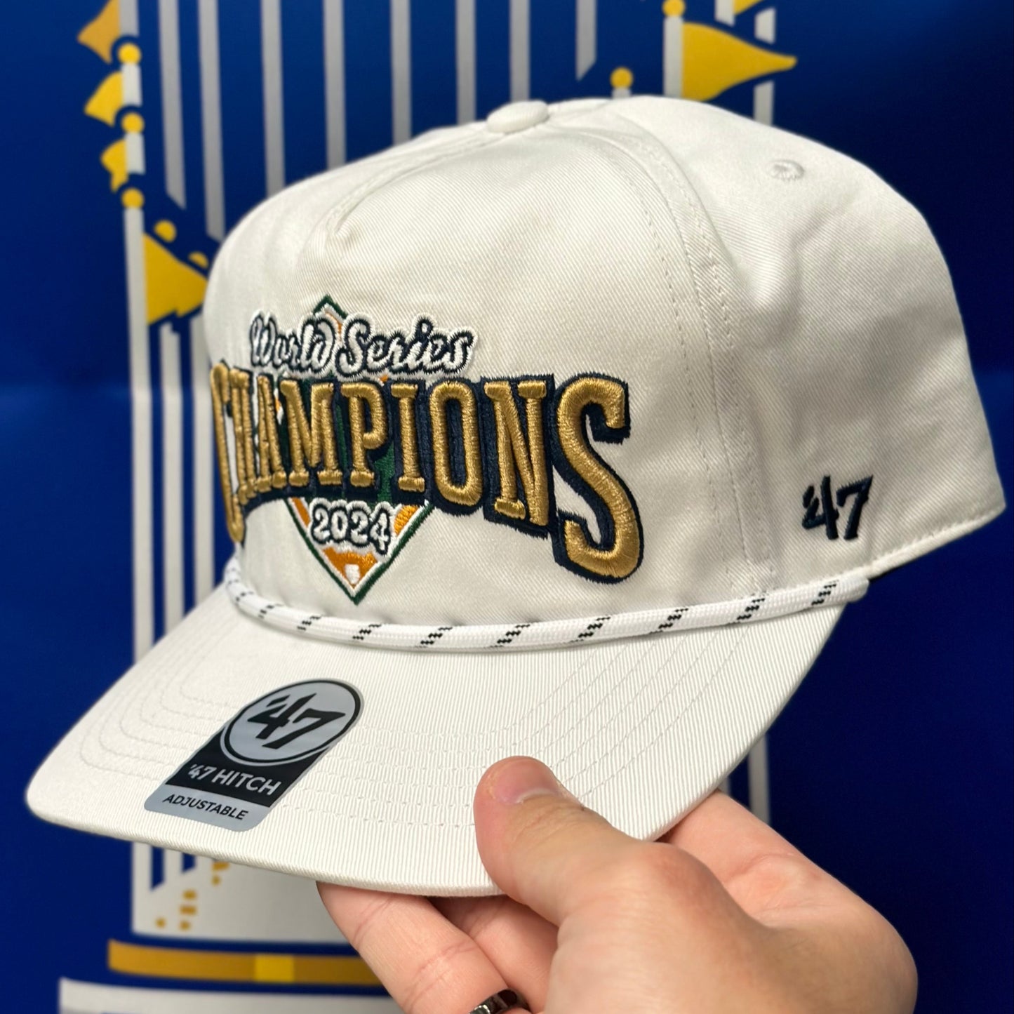 LA Dodgers 2024 World Series Champions Snapback '47 Brand White