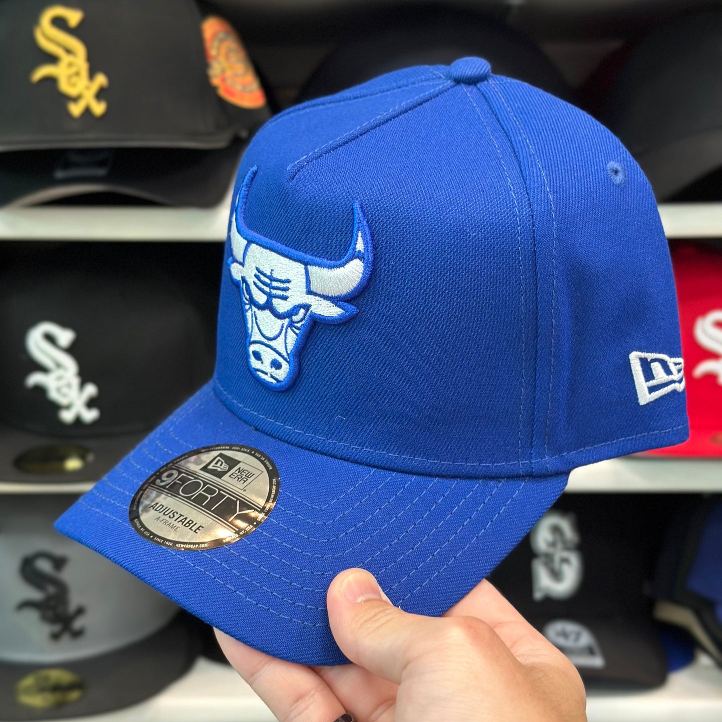 New Era Chicago Bulls A-Frame 9FORTY Snapback Royal Blue