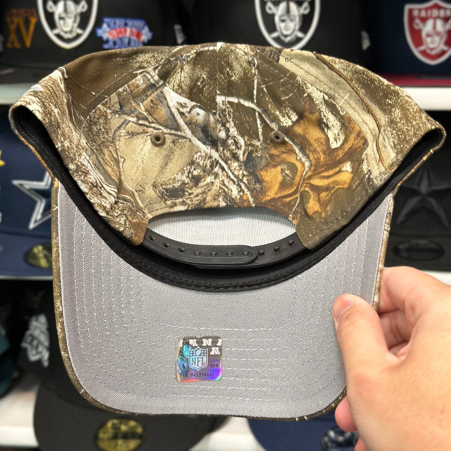 New Era Las Vegas Raiders A-Frame 9FORTY Snapback Real Tree Camo
