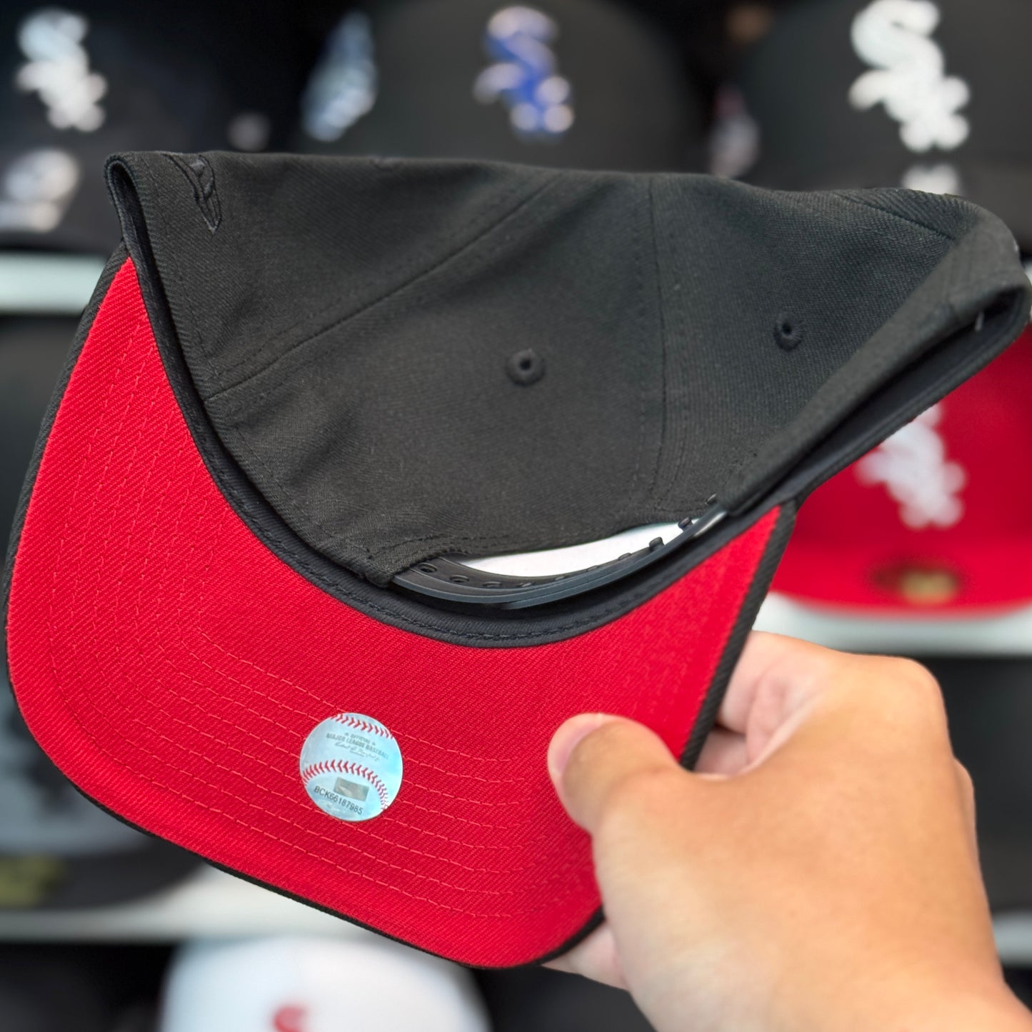 New Era Chicago White Sox '2003 All Star Game' Gold A-Frame 9FORTY Snapback Black/Red Under Brim